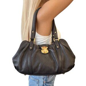 LOUIS VUITTON Vintage Monogram Mahina Shoulderbag Brown Gold [106481]